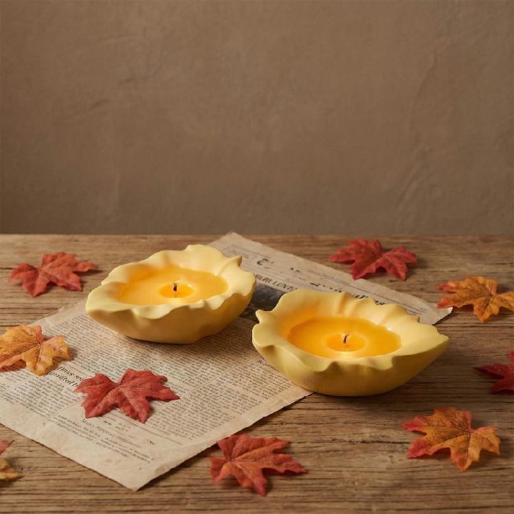 Silicone Candle Mould In Leaf Shape Suitable For Enthusiasts