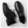 Men Breathable British Style Casual Business Leather Slip On Outdoor Shoes