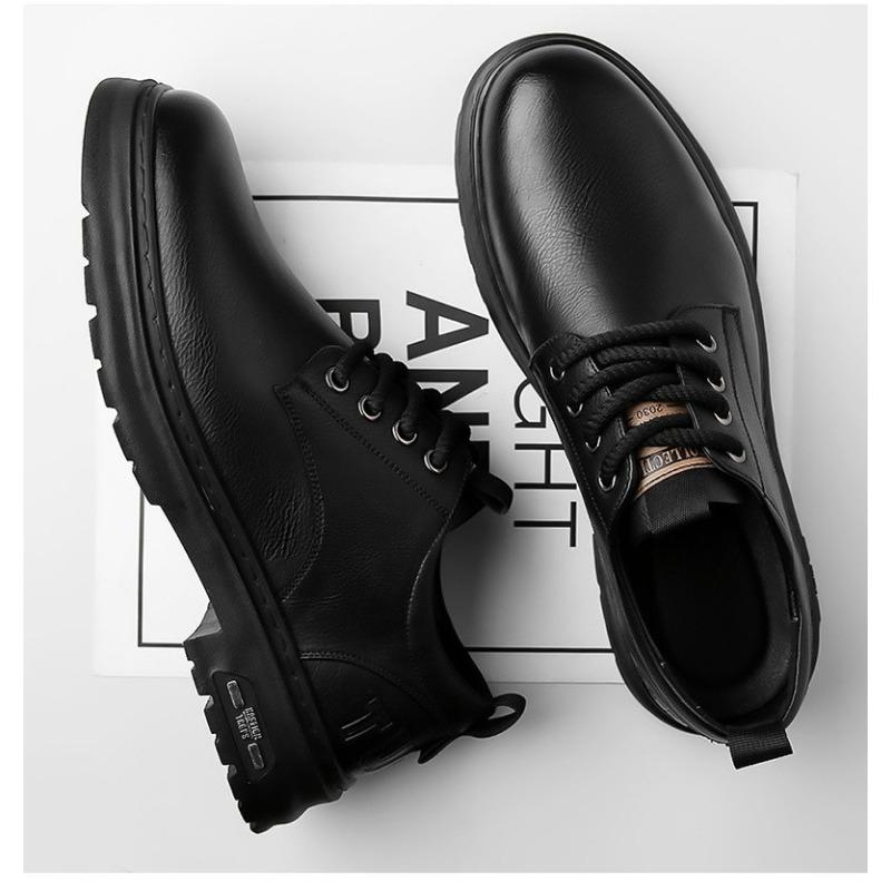 Men Breathable British Style Casual Business Leather Slip On Outdoor Shoes