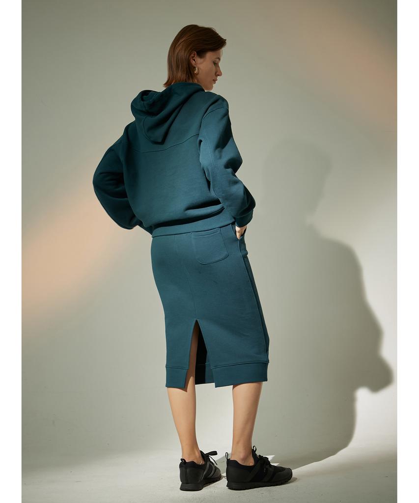Myue Leafy Jersey Skirt - Green