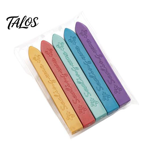 Cera de Sellado Retro para Cartas 5 Piezas de Varillas, con Mechas, Varillas de Color Clásico Tiras para Manualidades, Sobre y Decoración Artesanal Vintage Herramientas Profesionales de Sello
