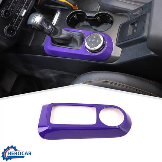 Gear Shift Panel Decor Bezels Cover Trim For Ford Bronco +Purple ABS Parts