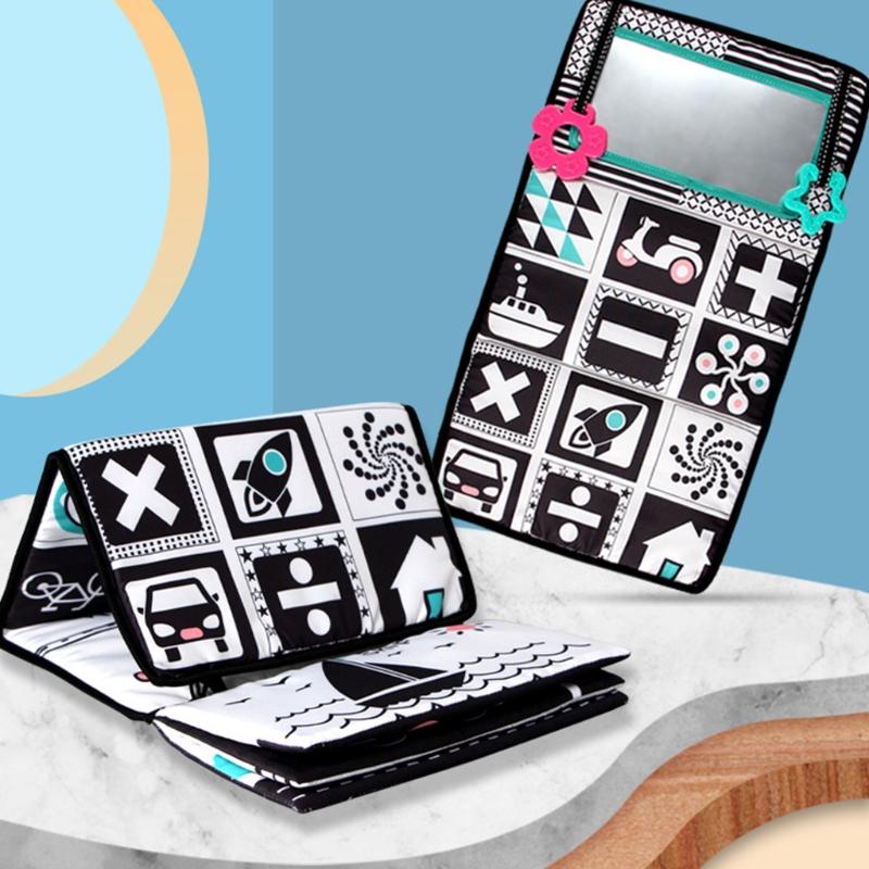 Baby Cloth Book Infant First Book Brain Developmental Shape Color Recognition Preschool Teaching Aid Squeak & Tearproof