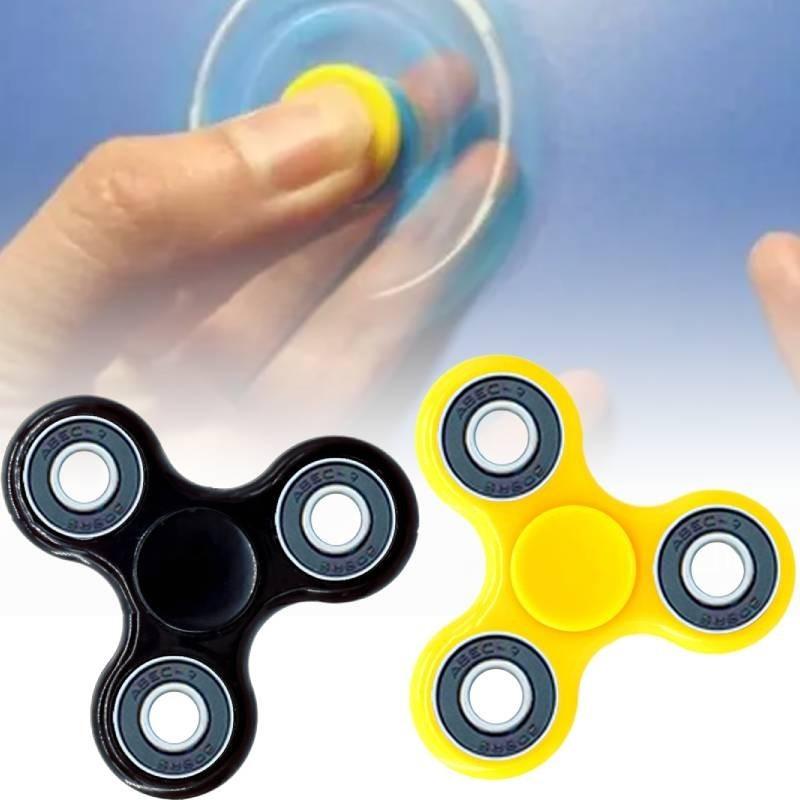 Elegant Wood Hand Spinner Tri Fidget Ceramic Ball Desk Toy For Stress Relief