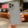 For iPhone 16 Pro Case Glitter Phone Case Rhinestone Decor Electroplating Protective Cover