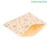 50Pcs Kraft Paper Bag Greaseproof Paper Bag Food Wrapping Bag Disposable Packaging Baking Paper Plate Mat Kitchen Accessories