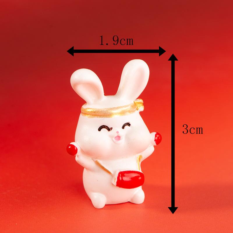 Micro Landscape Decoration Cute Cartoon New Year Rabbit Gift Rabbit Resin Decoration