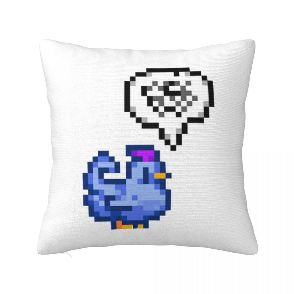 Blue Chicken Stardew Valley Game Square Pillowcase Cushion Cover Pillow Case Throw Pillow Cover for Home Sofa Living Room