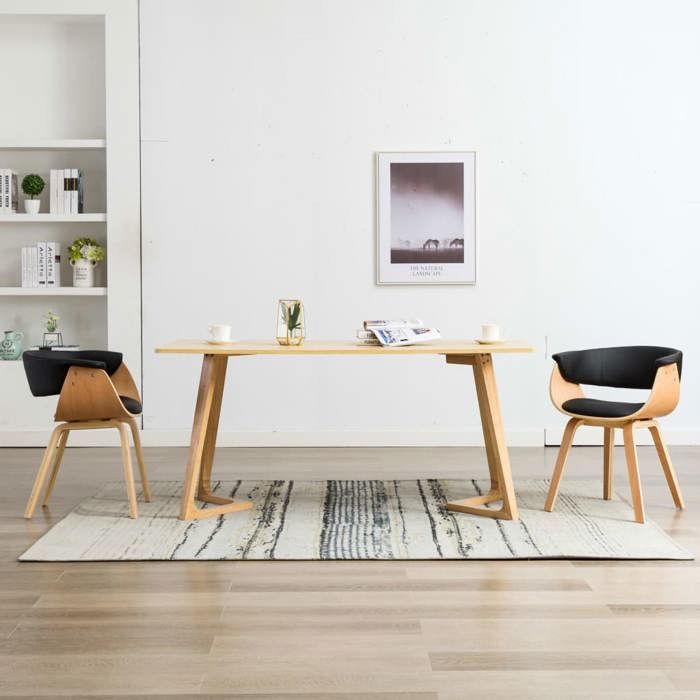 VidaXL 2x Bois Courbé Chaises de Salle à Manger Chaises à Dîner Chaises de Repas Chaises de Cuisine Siège de Salon Chaises 278733
