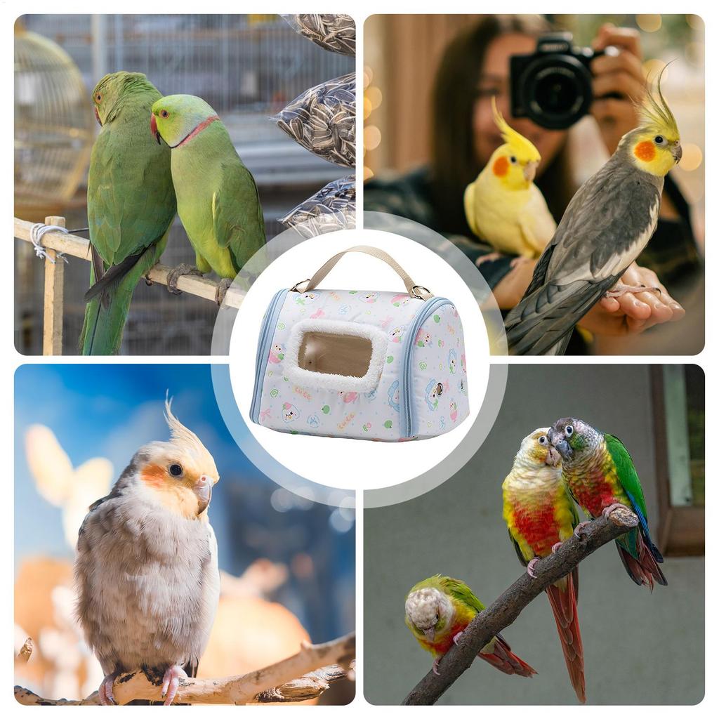 Bird Carrier Travel Cage Portable Parrot Transport Box with Window Bird Bag Carrier for Parakeet Hiking Camping Conure Cockatiel