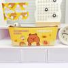 Capybara Korean Style Cute High Quality Large Capacity PU Pencil Case & Stationery Pouch for Elementary School Students and Kids