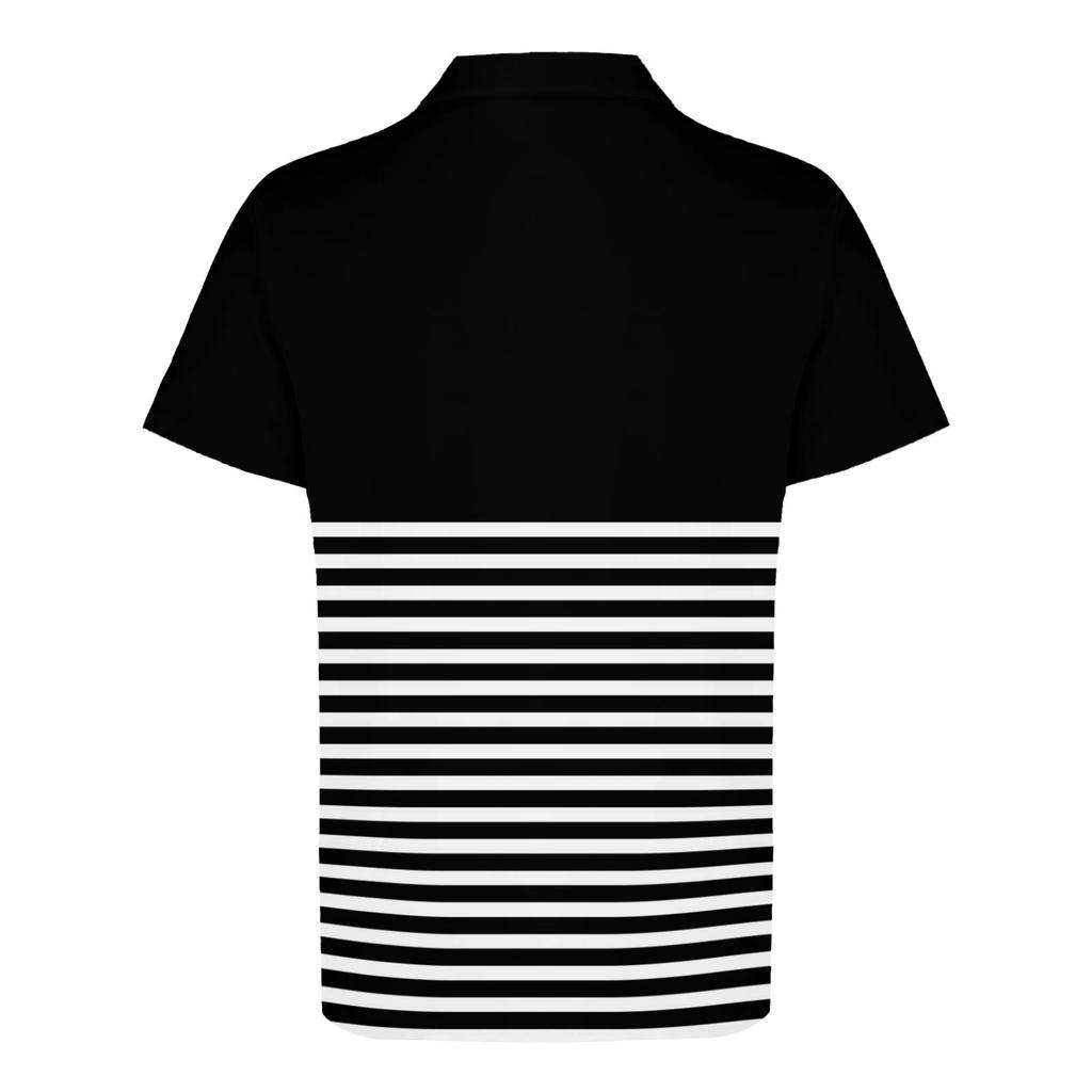 Modisches Herren-Freizeit-Oberteil mit Unabhängigkeitstag-Print am Hals und kurzen Ärmeln