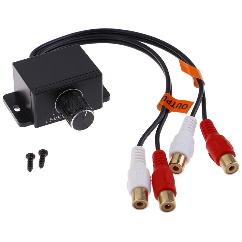 Bil Hjem Lydforsterker Bass Rca Gain Nivå Volumkontrollknapp