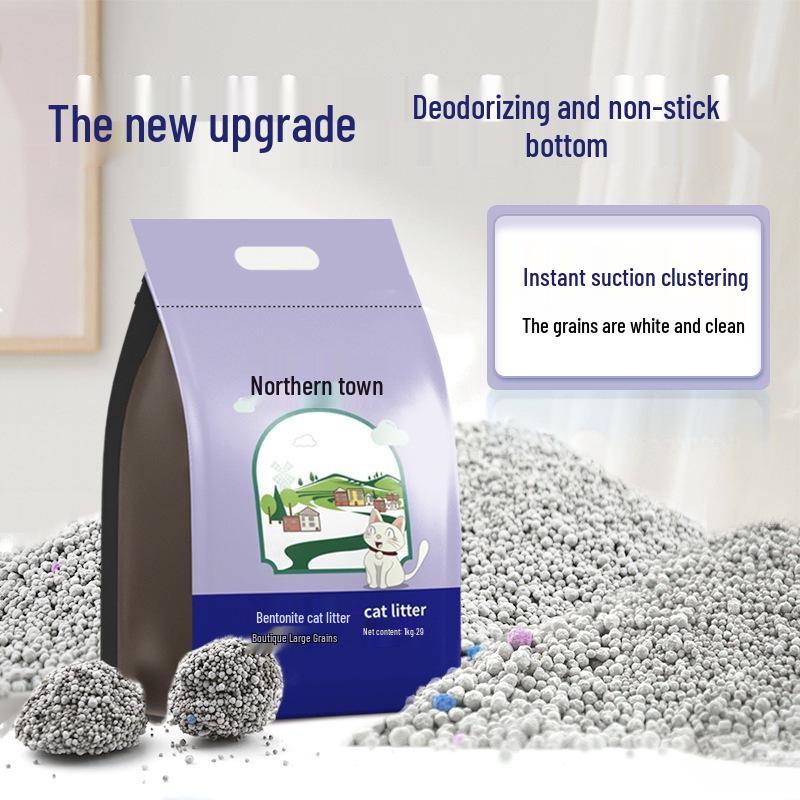 Bentonite Cat Litter, Low Dust, Deodorizing, Large Particle, 10kg/40lb Pack