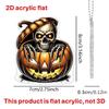 Themed Skull Halloween Pumpkin Pattern Acrylic Pendant For Decoration Holiday