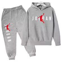 Kids Simple Letter Print 2pcs Hoodie+Pants Tracksuits 3-13 Years Boys Girls Spring Autumn Outfits Streetwears Children Clothes
