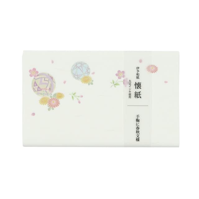 Kamiiso Kimono Beauty Kaishi Temari Ball with Spring and Autumn 175mm x Pack of 3003 Paper, Design, 145mm, 20, No.