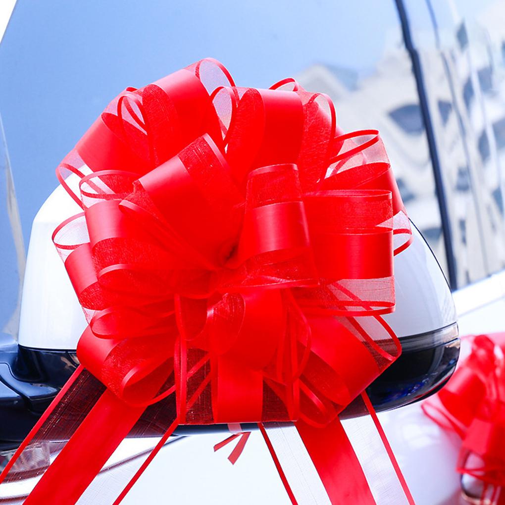 Large Bowknot Decoration Yarn Ribbons Festival Holiday Engagement Presents Box Wedding Car Flower Bouquet Packing Ornament