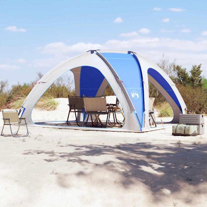 Reception Tent - VIDAXL - Azure Blue - Waterproof - 435x435x244 Cm - Foldable and Lightweight