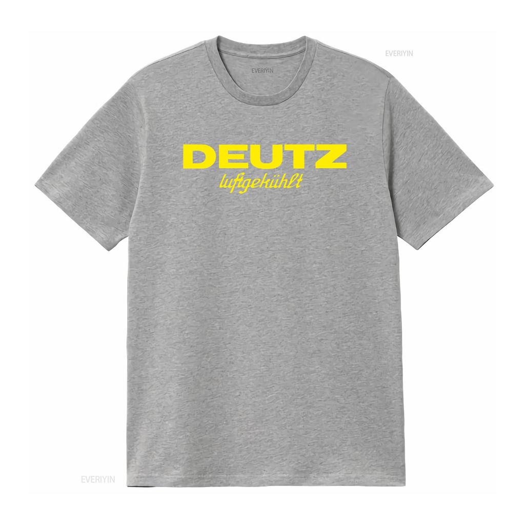 Maglietta Vintage Deutz Raffreddato ad Aria per Uomo Retro Stampa Attrezzature Agricole vintage Lavata Casual abbigliamento di design Traspirante