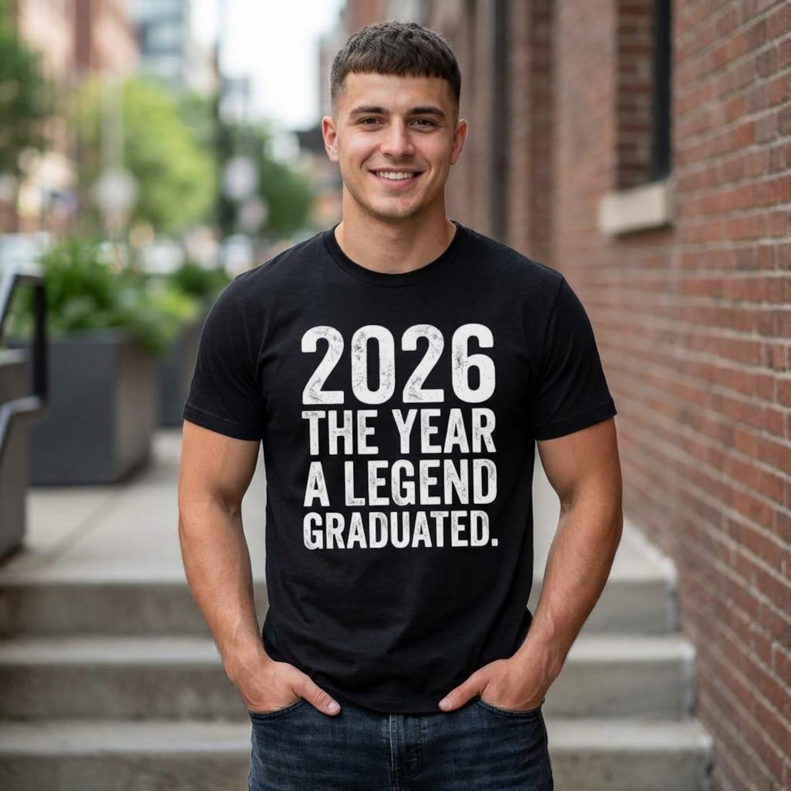 2026 The Year A Legend Graduated Funny Graduation Senior T-Shirt; Class of 2026 Tee; Funny Senior Grad Gift L