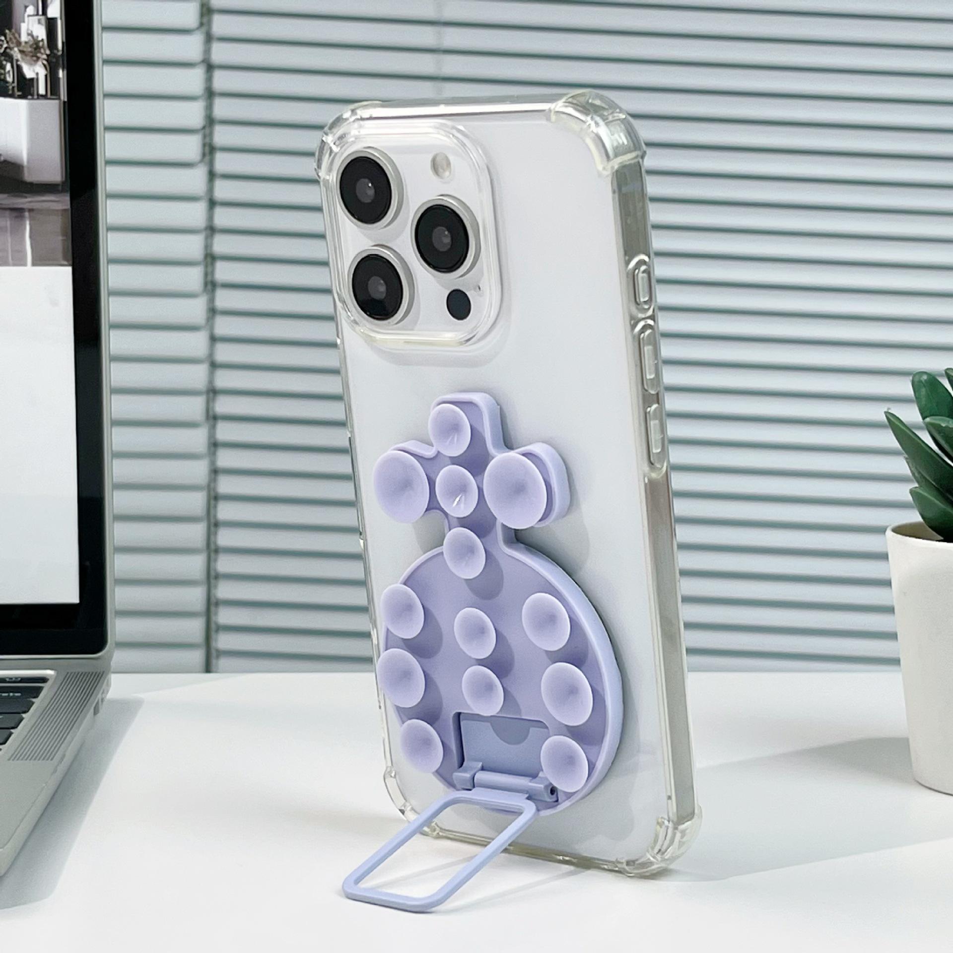 

Магнітний рідкий силіконовий чохол для телефону з клейким металевим кільцем і висувною підставкою на присосках Magnetic