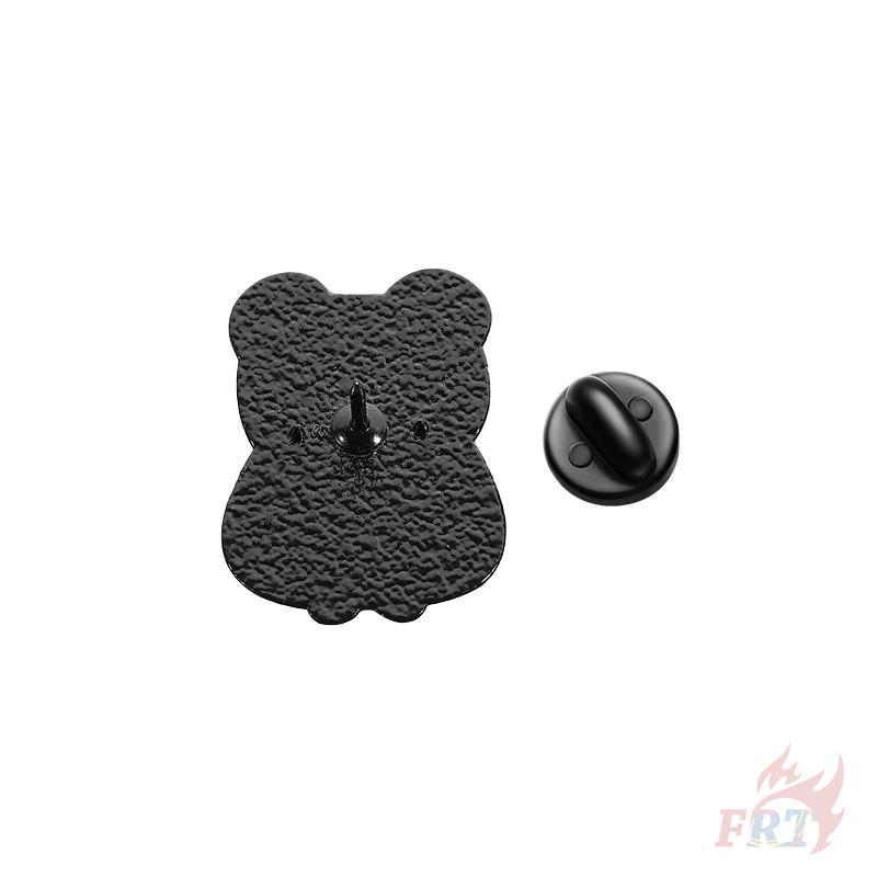 5Pcs/Set Yellow Eyes Black Cats Brooches - Doodle Enamel Backpack Button Pins Badges