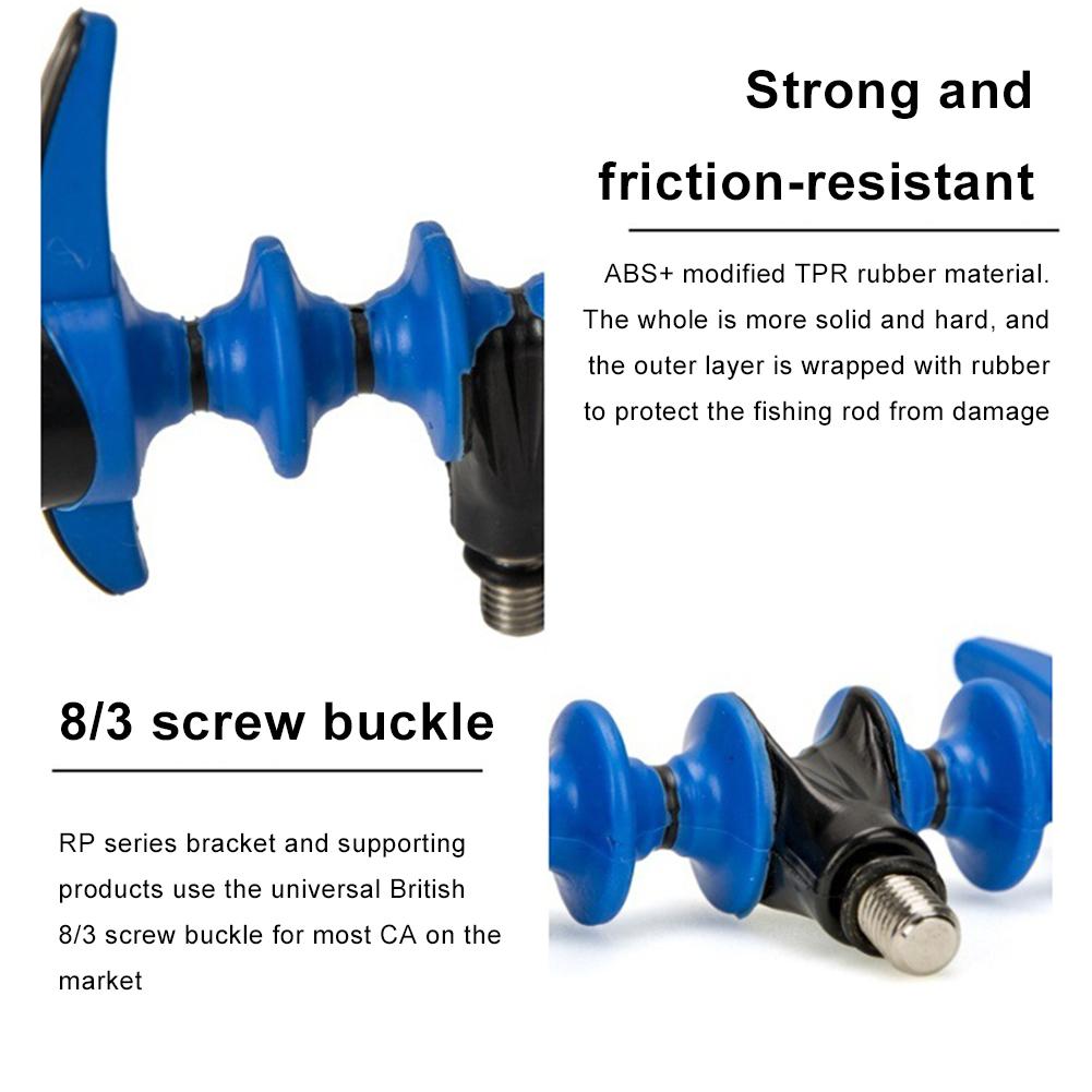 1-2PCS Fishing Rod Pod Holder Bracket Head Non-Slip Carp Fishing Rod Rest Head Feeder Pod Stand Holder Fishing Accessories Gift