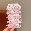 10Pcs Hellokitty Cute Headwear Children'S Acrylic Hair Clip For Girls Kuromi Forehead Hair Clip Melody Bangs Clips