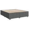 Box Spring Bed with Mattress Dark Gray 180 X 200 Cm Fabric