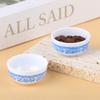 2Pcs 1:6 Dollhouse Miniature Bowl Blue And White Bowl Kitchen Tableware Decor