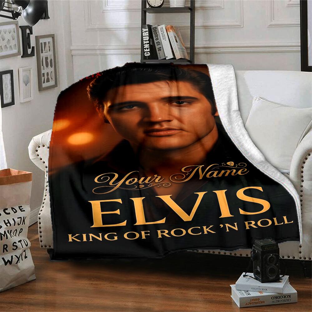 Elvis Presley Personalisierte Textdecke Leichte Anpassbare Decke Langlebiger Komfort Überwurf Für Bett Wohnzimmer Heimdekoration Büro