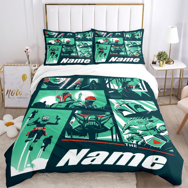 Custom Darth Vader Bedding 3 Piece Set HD Print Duvet Cover Pillowcases for Teens Adult Bedroom Decoration