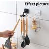 360 Degrees Rotated Kitchen Hooks Self Adhesive 6 Hooks Wall Door Hook Handbag Clothes Ties Bag Home Hanging Rack