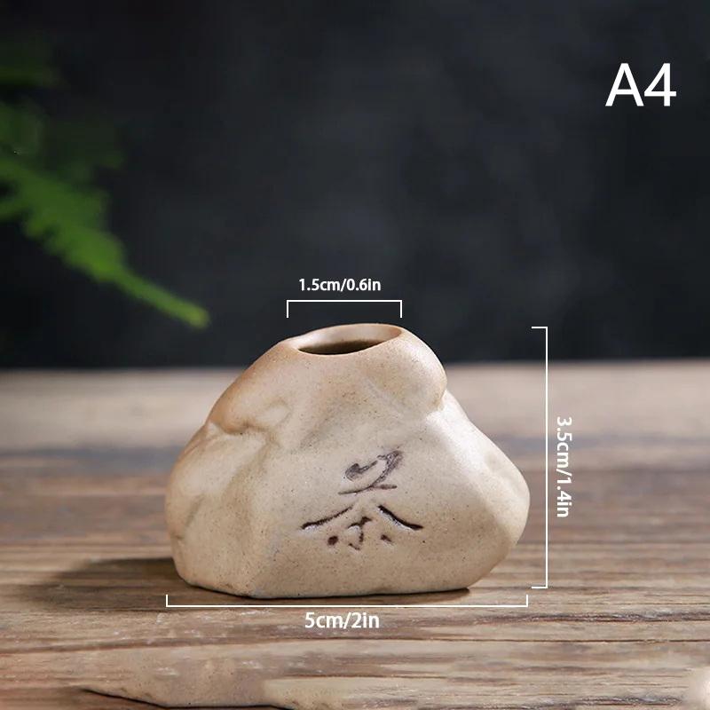 

Мини керамическая ваза, имитация камня, декор для цветочной композиции, гидропонная ваза для цветов, украшение для домашнего офиса в китайском стиле дзен