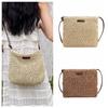 Bohemian Style Weave Straw Bag Handbag Straw Crossbody Bag Simple Straw Bucket Bag  Vacation