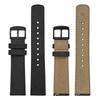 WOCCI Quick Release Leather Watch Strap, 18mm Nubuck Watch Band, Black with Black Buckle