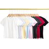 Women's 2024 Korean-Style Slimming Ribbed Cotton T-Shirt - Casual Straight Shoulder, Short Sleeve, Round Neck.