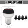 5 Speed Gear Shift Knobs for Manual Transmissions Aluminum Alloy & Leather Manual Gear Shifter Knobs with 4 Adapters Universal Fit for Most