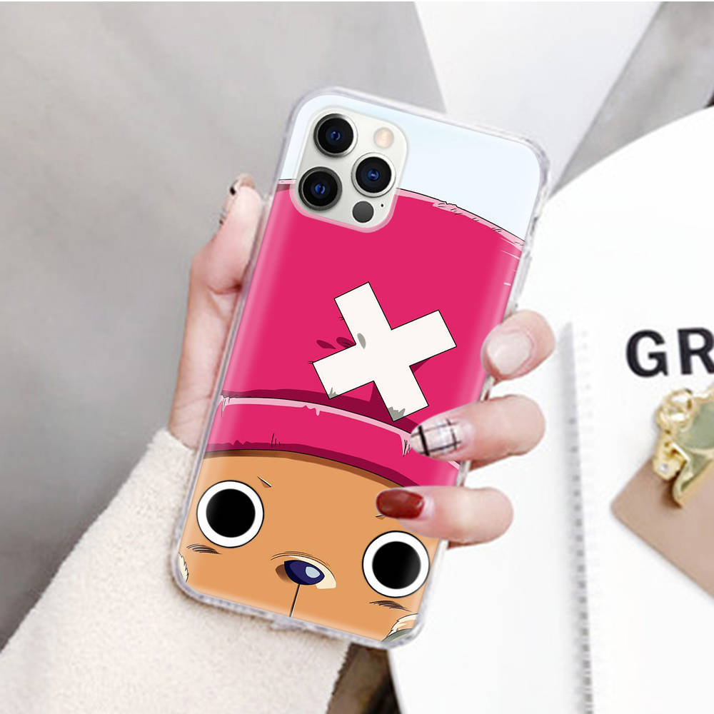 JW63 One Piece Chopper Transparent Case for Samsung A04 A14 A23 M33 M53 Realme 10 9 C35 C55 VIVO Y02 X80 Infinix Hot 30 Note 11 Tecno Spark 8P Pro