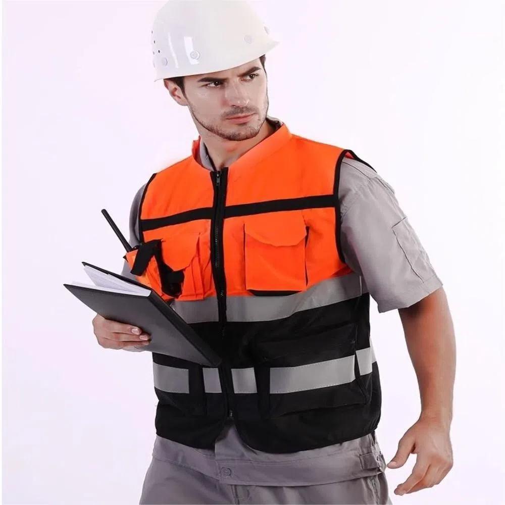 

High Visibility Reflective Vest Warning Safety Running Gear Outdoor Safety Clothing Sports помаранчевий