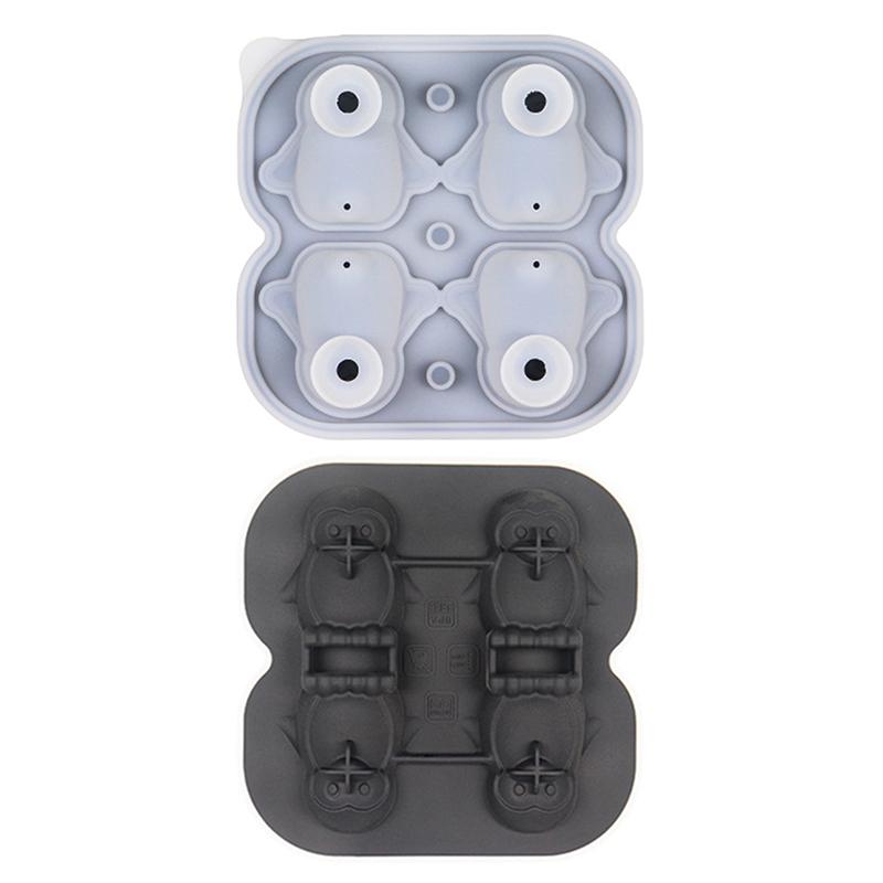 Penguin Ice Cube Tray Fun Shape, Odd Novelty Cute Penguin Gifts, 2.2" Large Silicone Whiskey Ice Mold For Cocktail,Bourbons Bran