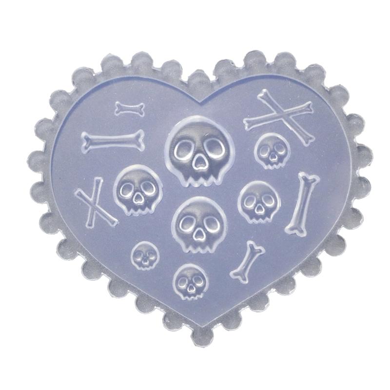 Mini Nail Art Silicone Mold Flower Bone Skull Resin Mold Jewelry Tool 3D Nail Art Mold Nail Art Decorative Mold for Girl