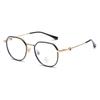 Metal Letter Flat Light Glasses Anti-Blue Light Fashion Trendy Plain Face Thin Milk Tea Color Myopia Glasses Frame Live Broadcast