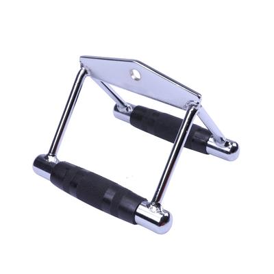 Row Handle Grip Iron Electroplated Double D Row Pull Down Bar for Cable Machine Fitness Instrument