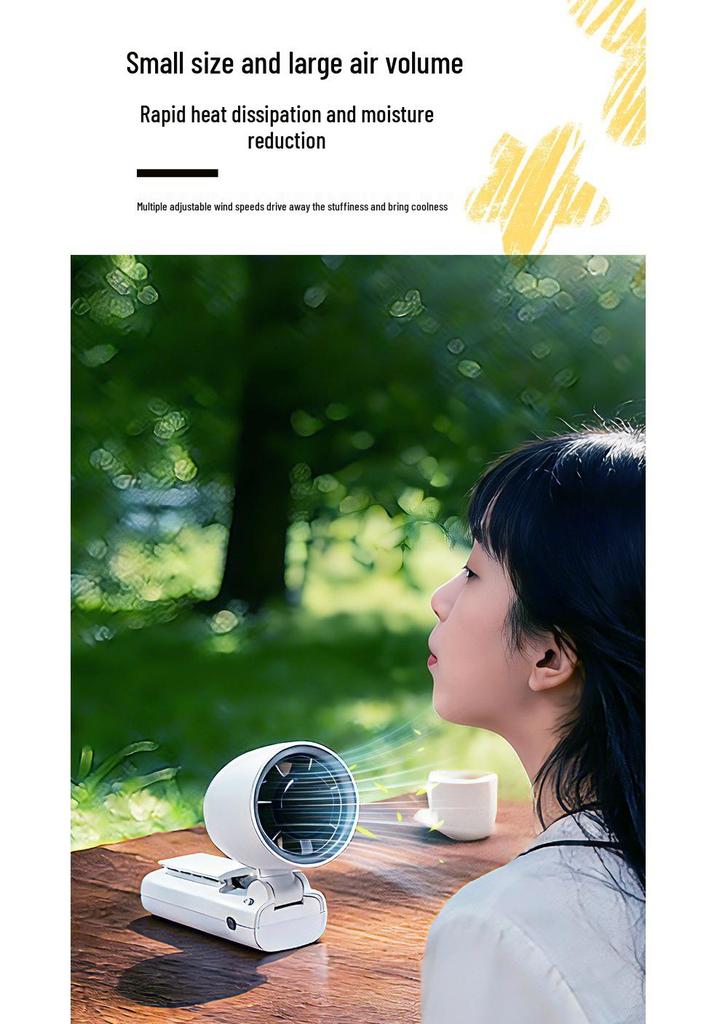 Portable Handheld Mini Fan: USB Rechargeable, Foldable, High-Speed Turbine for Office and Outdoor Use