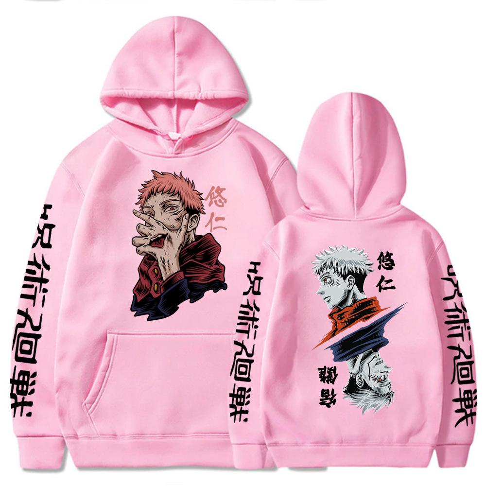 New Day, Night, Printed Loose Anime Hoodie Men'S And Women'S Tops