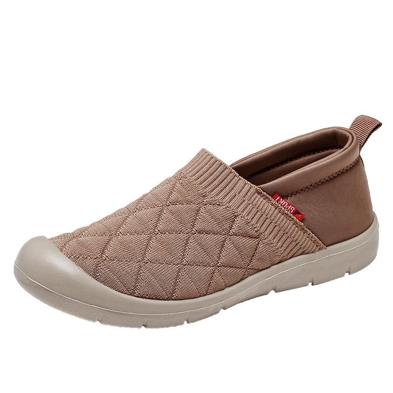 Spring and Autumn New Women's Cloth Shoes Soft Sole Soft Surface One Pedal Fashion Mom Shoes Lightweight Comfortable Walking Work Shoes Single Shoes