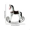 Wooden Horse Figurine Animal Sculpture Rocking Statue for Shop Anniversary Dorm Countertop