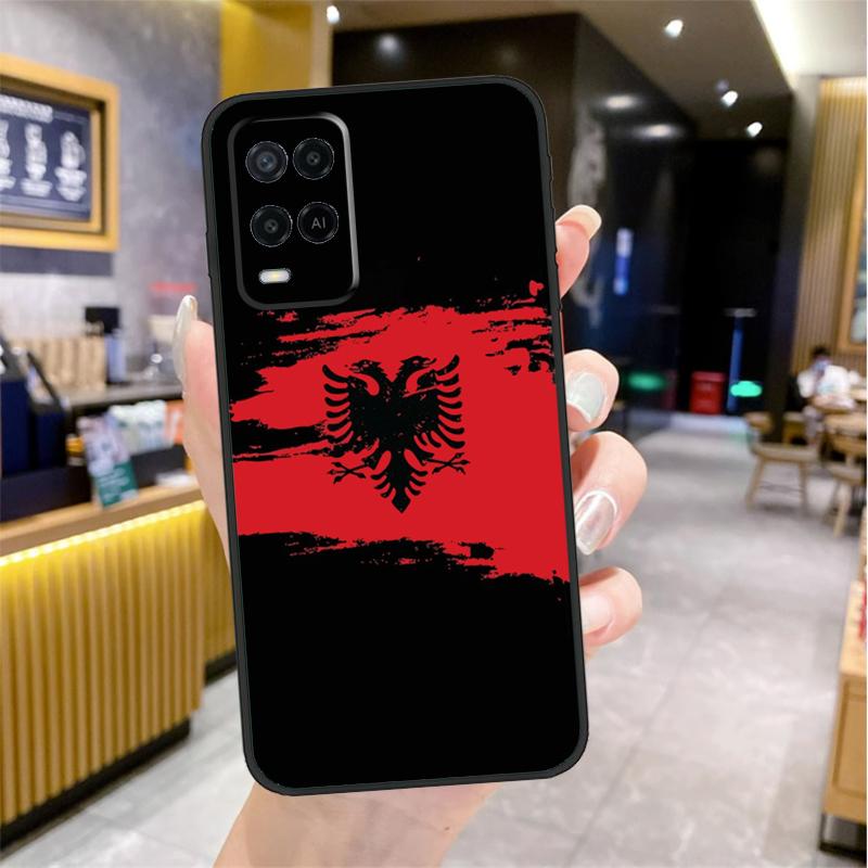 Albanian Flag Case For Oppo A96 A76 A16 A17 A18 A60 A80 A40 A38 A58 A78 A98 A94 A74 A54 A15 A57 A77 A5 Pro